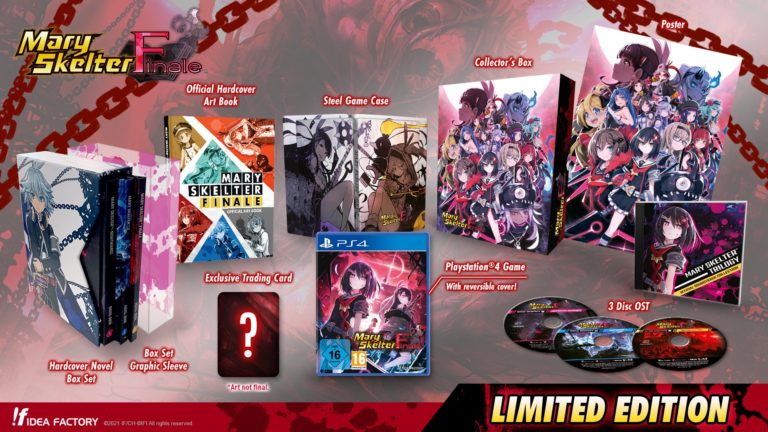 Mary Skelter Neptunia PS4 Switch Compile Heart Death End Request megaton musashi level 5 jrpg mecha action suspense NIS science fiction puzzle