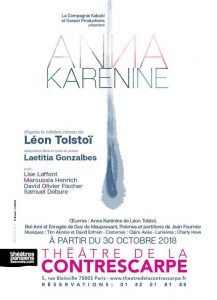 Anna Karénine - Theatre de la contrescarpe - Leon Tolstoi - Syma News - Florence Yeremian - Théâtre - Paris - Russie - Amour - Adultère - Littérature russe - Syma Mobile - Saphisme - homosexualité - LGBT - Laetitia Gonzalbes - Kabuki