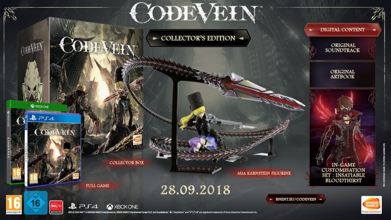 code vein collector bandai namco action dark souls ps4 xboxone