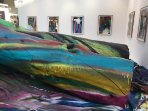 FIAC 2018 - Art Contemporain - Paris - Grand Palais - Artistes - Paintings - Sculpture - Moderner - SYMA News - SYMA Mobile - Florence Yeremian - Gagosian Gallery - Katharina Grosse - Grand Palais - yellow