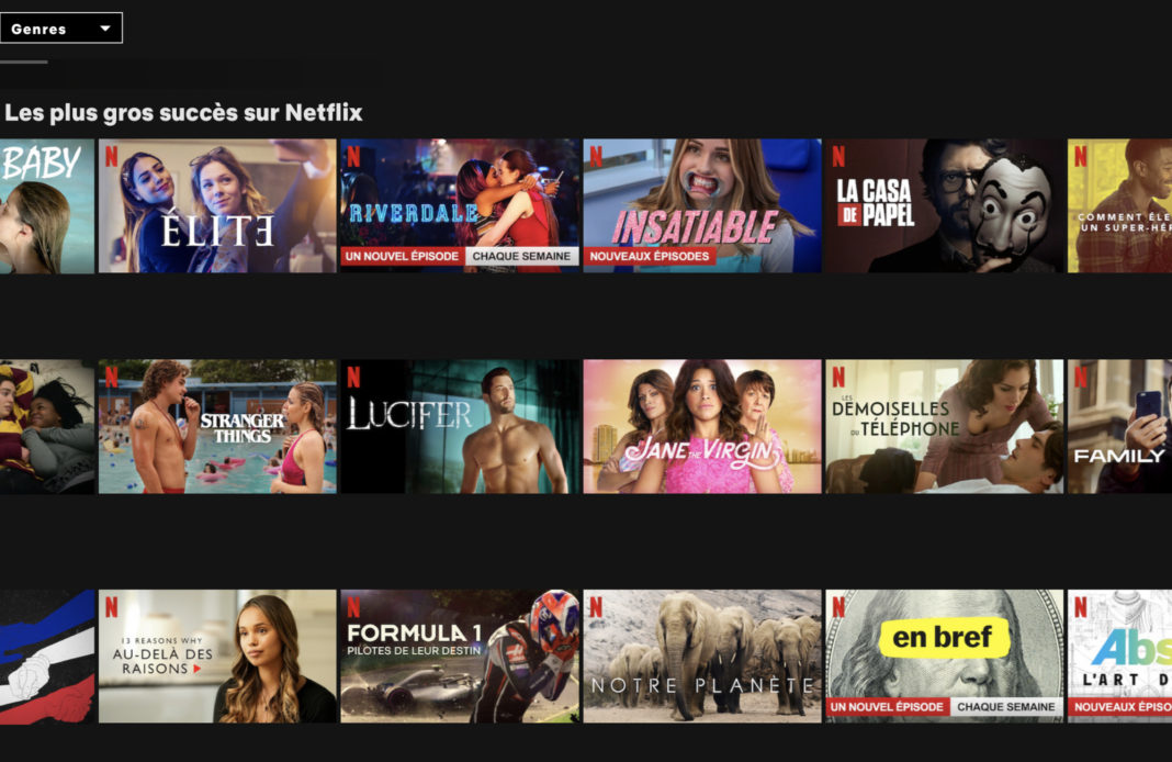 Netflix - audience - top 10 - séries tv - classement