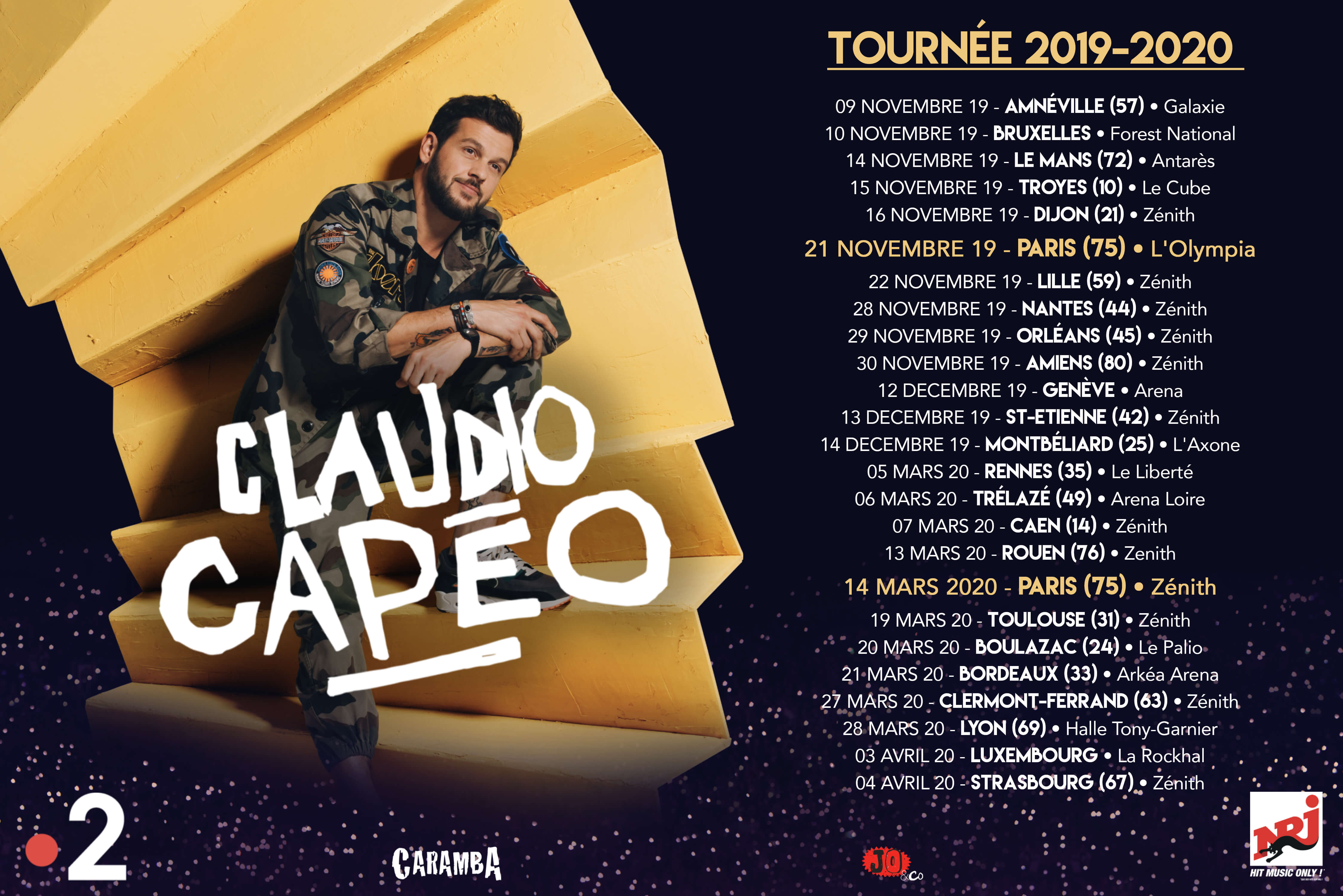Claudio Capéo - Tournée - Album - Tant que rien ne m'arrête - réédition 