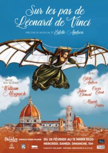 Estelle andrea - vinci - leonard de vinci - musical - comedie musicale - musique - mesguich - magali palies - oscar clark - julien clement - art - italie - genie - louvre - feminisme - me too - joconde - mona lisa - theatre - theatre plaine - avignon - festival d'avignon - florence yeremian - syma news - paris - spectacle - interview - chanteuse - opera - lyrique - soprano - comedienne - actrice - compositeur - metteur en scene - coincidences vocales - renaissance - peintre - leonardo - senyphine