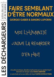 Faire semblant d'être normaux - théâtre - déchargeurs - syma news - florence yeremian - mattia pastore - benoit valliccioni - giorgio Gaber - piano - teatro canzone - paris - spectacle - Sandro Luporini - italie - italien - stéphane Miglierina - la reine blanche - les vitriers lunatiques