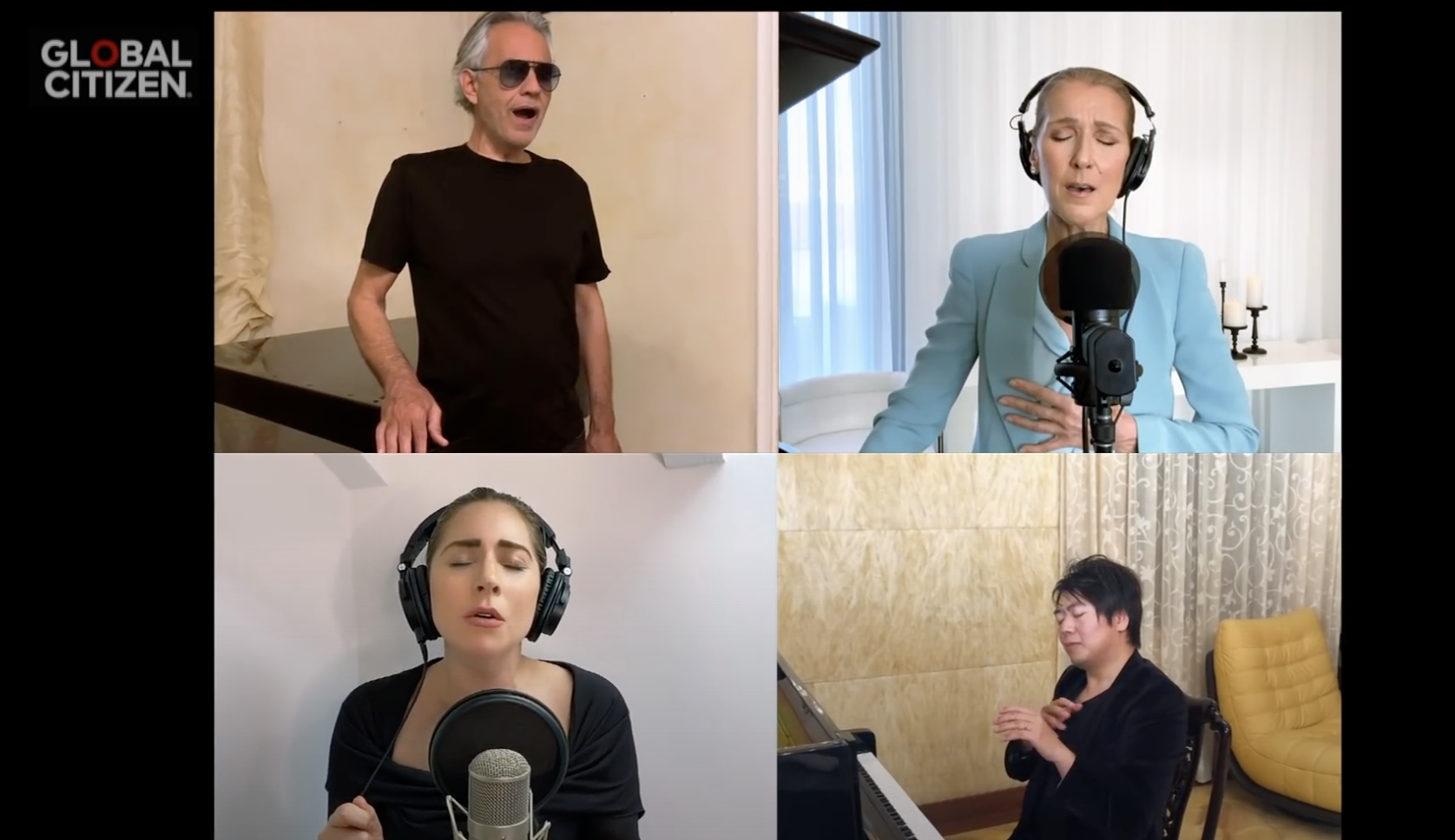 One World Together At Home - Céline Dion - Lady Gaga - Andréa Bocelli - Lang Lang 