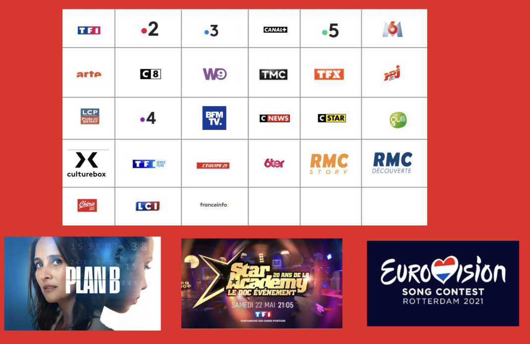 Programme TV - Sélection TV - Eurovision 2021 - Plan B - 20 ans star ac -