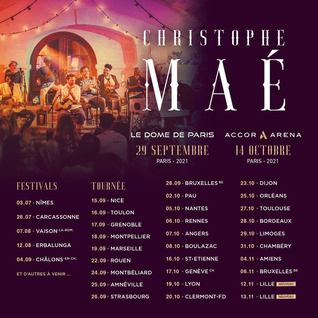 Christophe Maé - la vie d'artiste tour