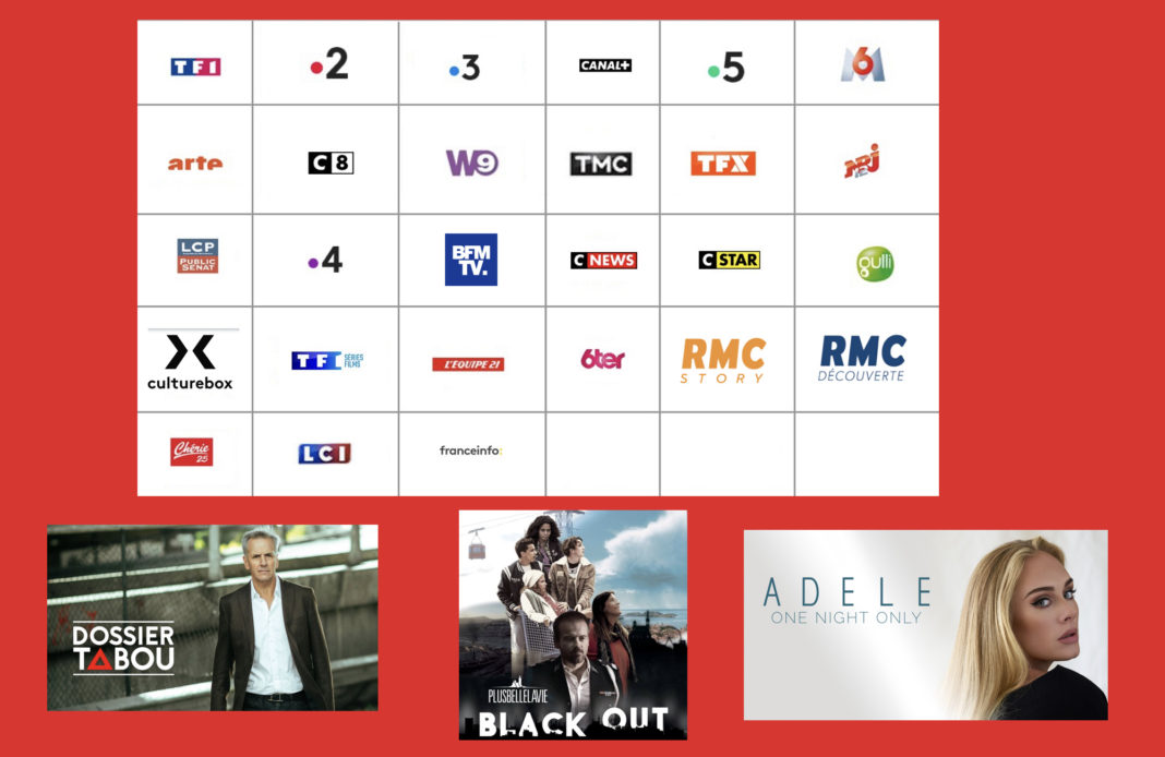 programme tv - sélection tv - dossier tabou - Adele - plus belle la vie -