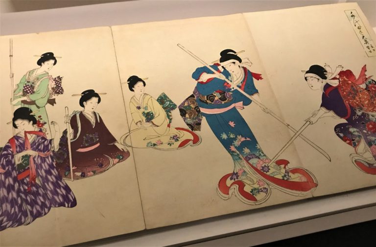 japon arc et sabre exposition paris musée arts asiatiques guimet meiji histoire samourai guerrier japonais tachi tanto casque kabuki estampe hiroshige chushingura danjuro