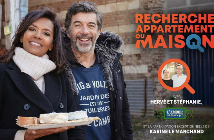 Stéphane Plaza « Recherche Appartement ou Maison » pour Hervé et Stéphanie de « L’amour est dans le pré » Recherche appartement ou maison - Hervé Stéphanie - L'amour est dans le pré - Stéphane Plaza - Karine Lemarchand - M6 -