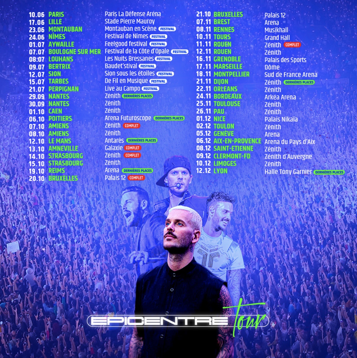 Epicentre Tour - M Pokora - tournée des 20 ans -