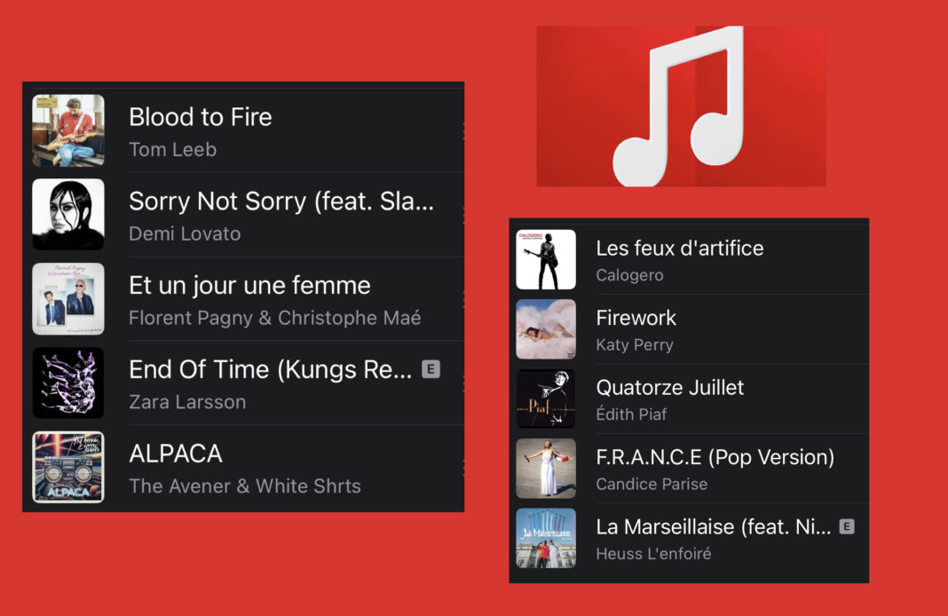 sorties musicales - selection musicale - 14 juillet -
