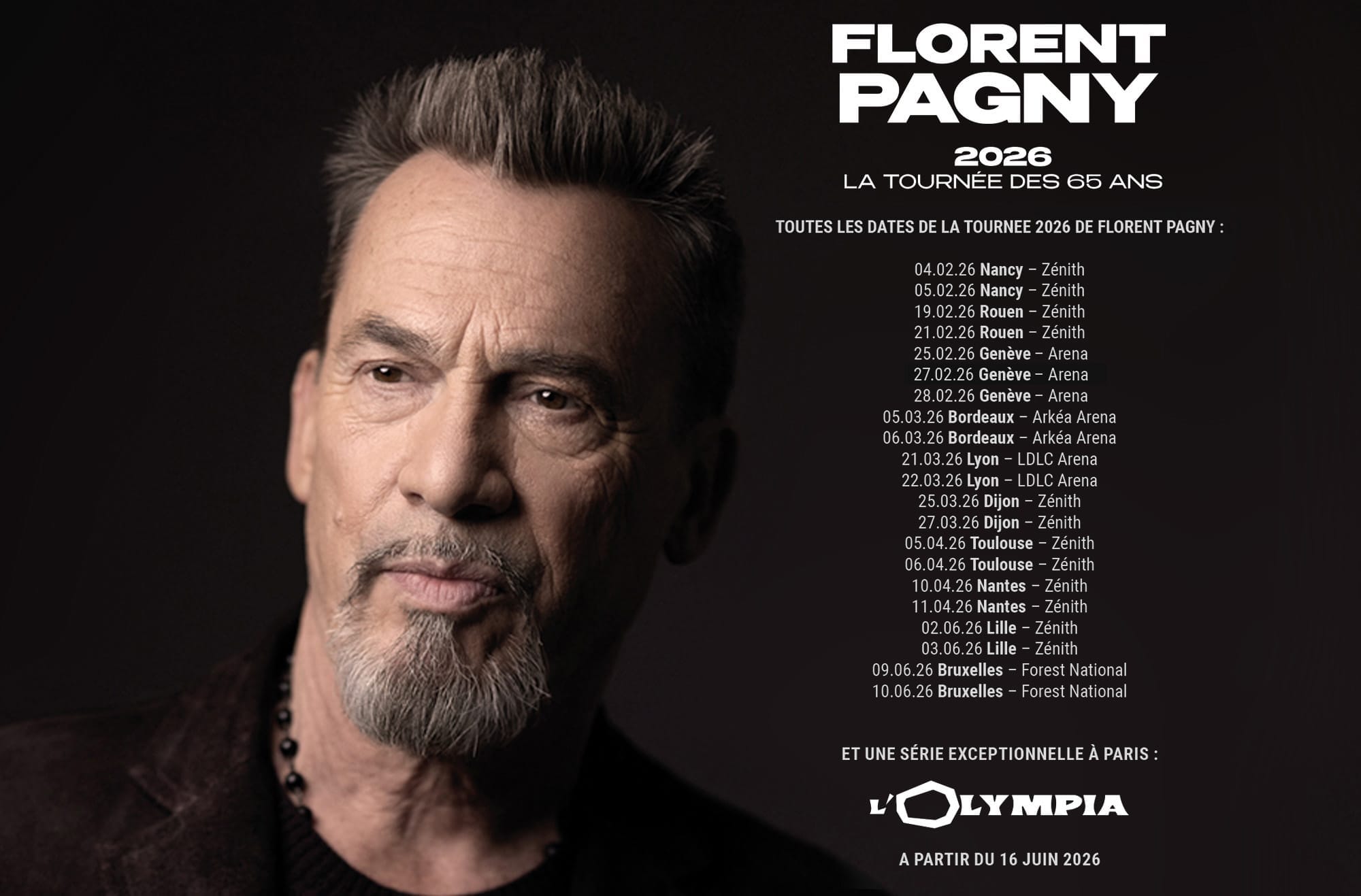 Florent Pagny - tournée 2026