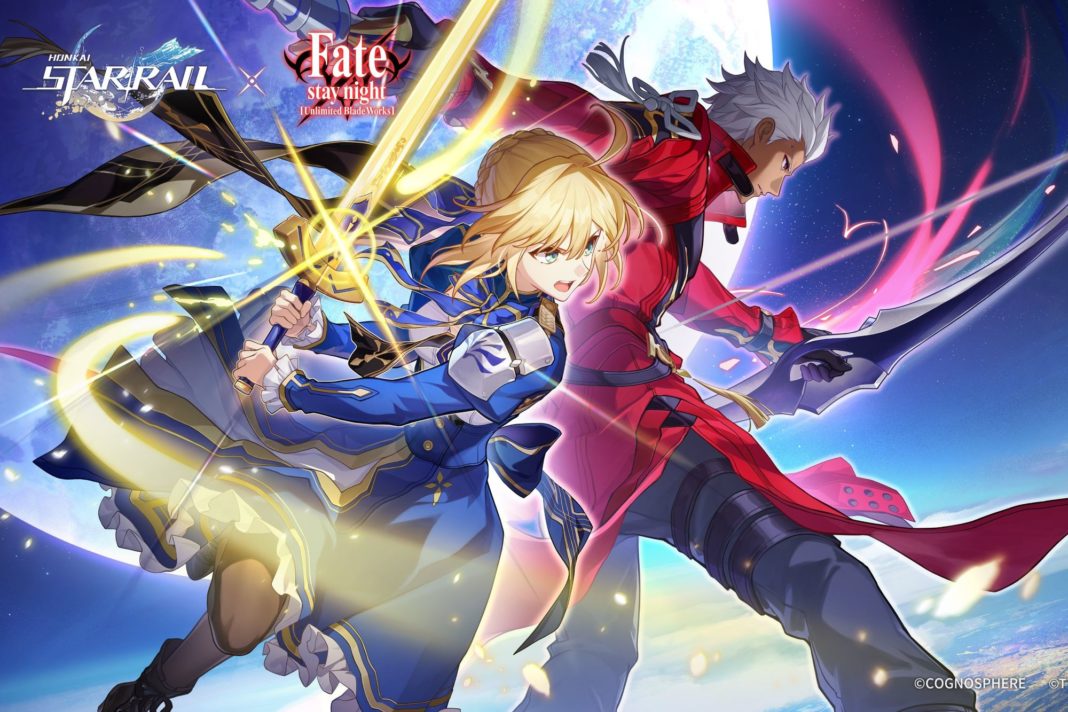 honkai star rail mihoyo hoyoverse rpg jrpg jeu de role free to play tour par tour ios android ps5 jeu video pc fate stay night saber archer