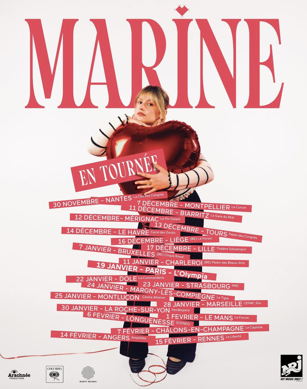 Marine - Star Academy - Tournée