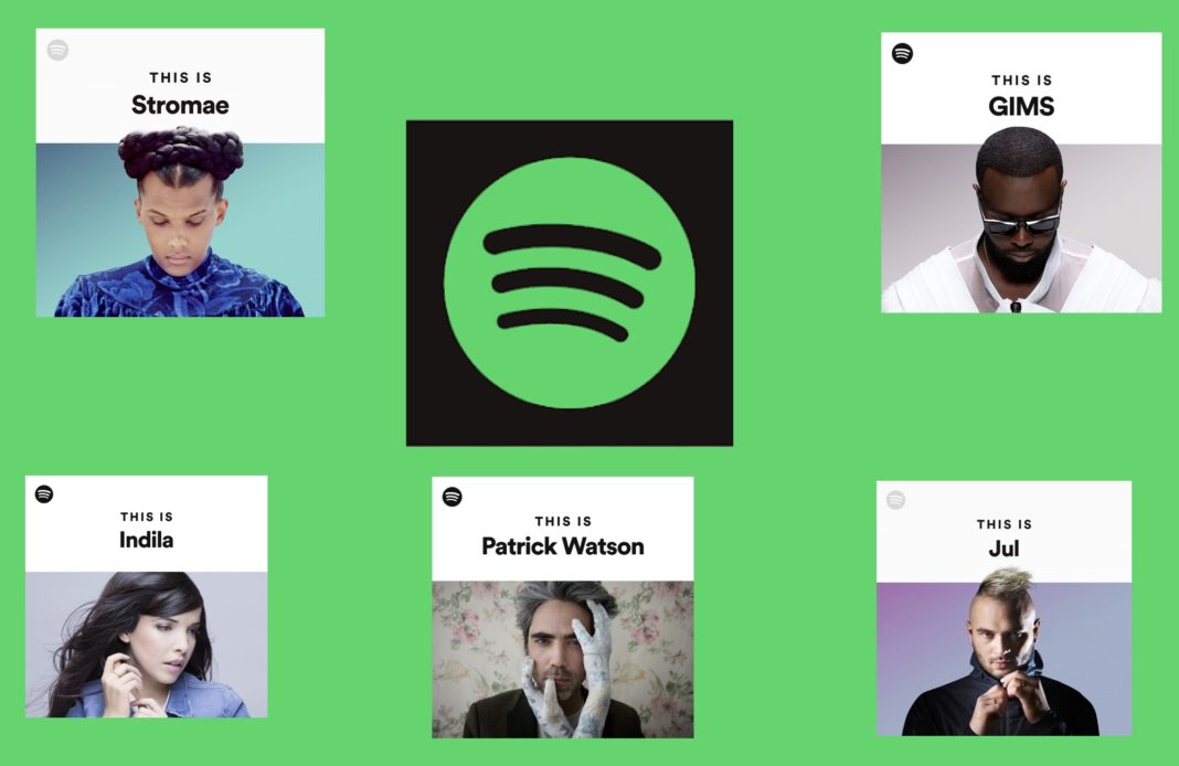 Spotify - Top 10 - classement - Stromae - Gims - Jul - Indila - Patrick Watson -