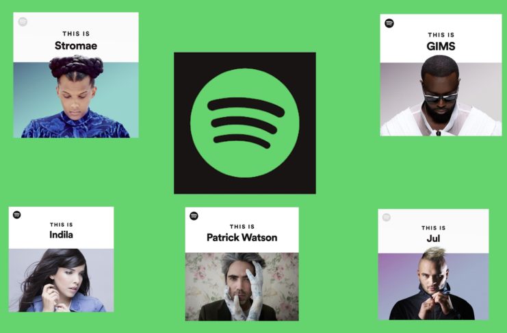 Spotify - Top 10 - classement - Stromae - Gims - Jul - Indila - Patrick Watson -