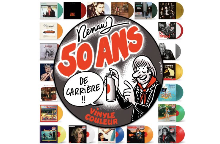 Tous les albums de Renaud réédités en vinyle couleur pour célébrer ses 50 ans de carrière Renaud - 50 ans carrière - vinyles couleur -