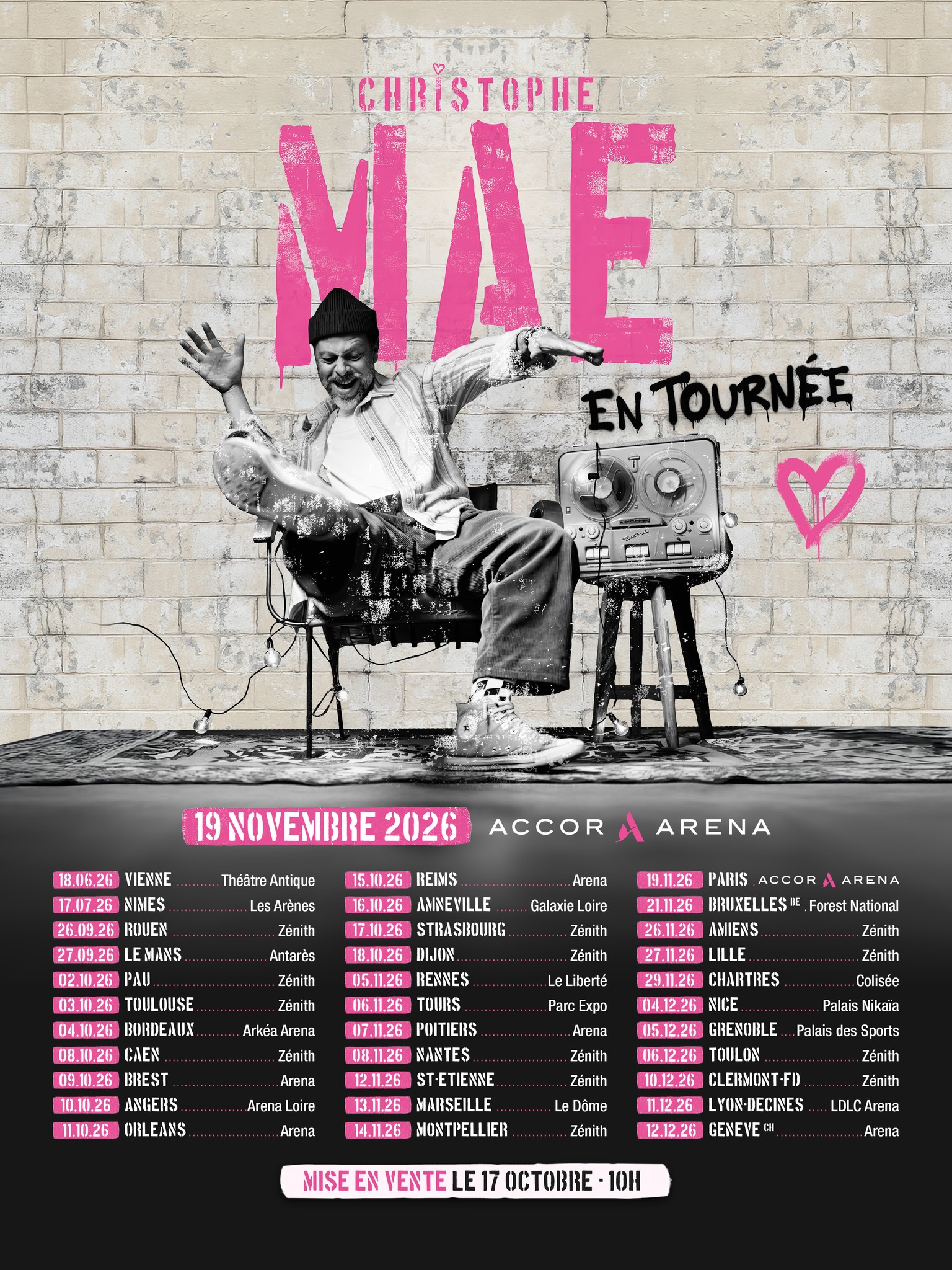 Christophe Maé - 50 ans déjà - tournée - anniversaire -