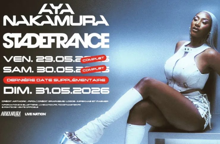 Aya Nakamura à l’affiche de trois concerts évènement déjà « complets » au Stade de France Aya Nakamura - Stade de france - concerts -