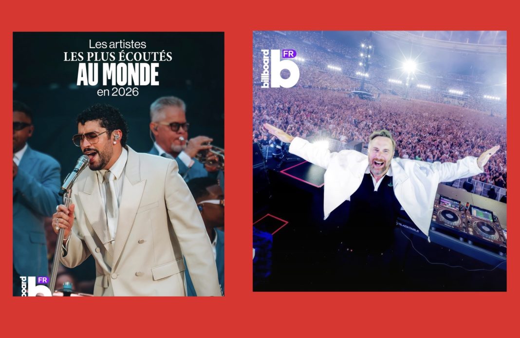 Billboard - top écoutes 2026 - Bad Bunny - David Guetta -
