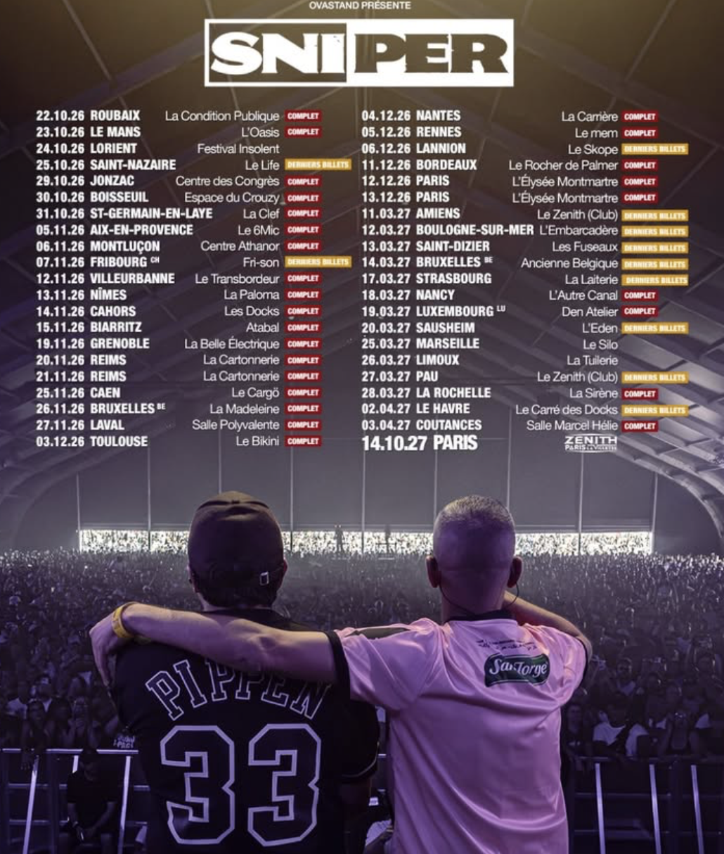 sniper - tournée 2026 -